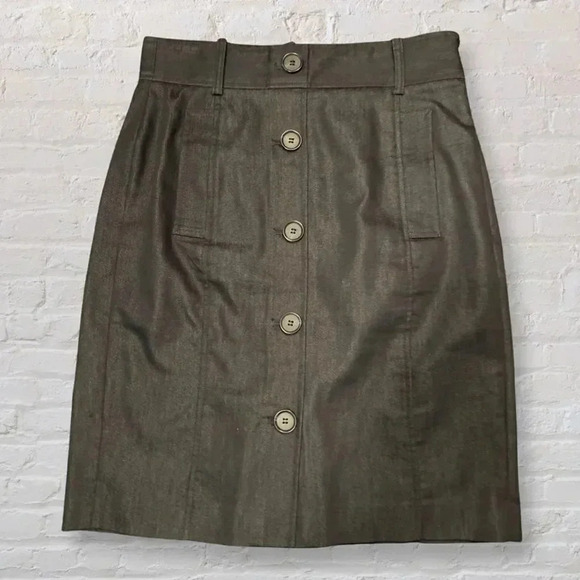 Ann Taylor Buttoned Skirt Size 0 - Picture 1 of 4